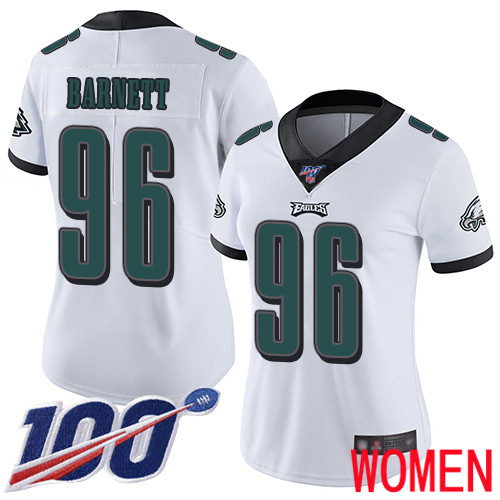 Women Philadelphia Eagles 96 Derek Barnett White Vapor Untouchable NFL Jersey Limited Player Season